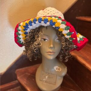 Colorful Crochet Sun Hat